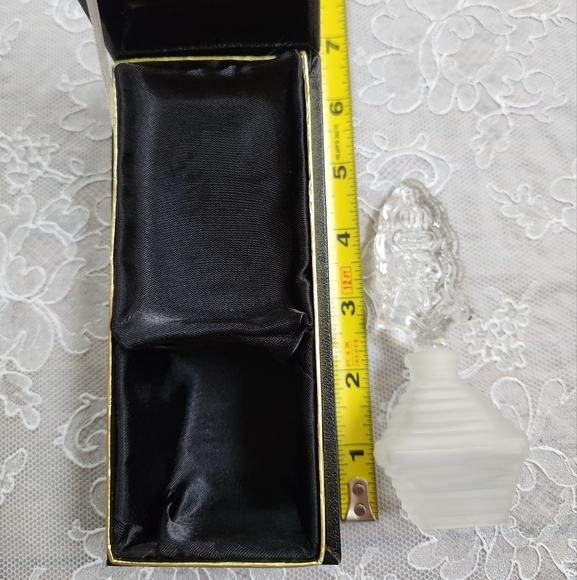 VINTAGE I. W. RICE & CO Crystal Glass Perfume Bottle - Never Used, In Box - Picture 8 of 9